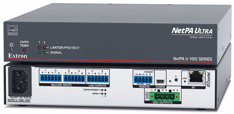 NetPA U 1002 - Two Channel Power Amplifiers with Dante and DSP - Image 4