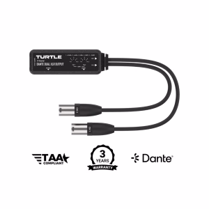 Dante 2CH Analog XLR Output Adapter with Gain Controls
