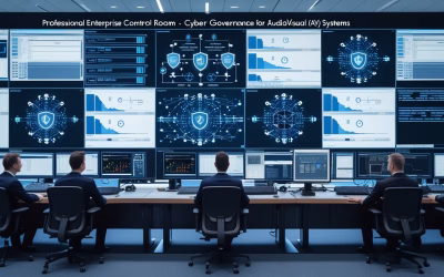 Cyber governance untuk AV: prinsip zero-trust untuk kamera, codec, DSP, dan signage skala enterprise