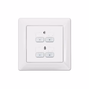 NBP VC2 EU - Network Button Panel with Dual Volume Control – Flex55 and EU Wall Frame